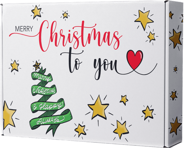 Weihnachtliche Geschenkbox für Le Burger mit Logo-Branding